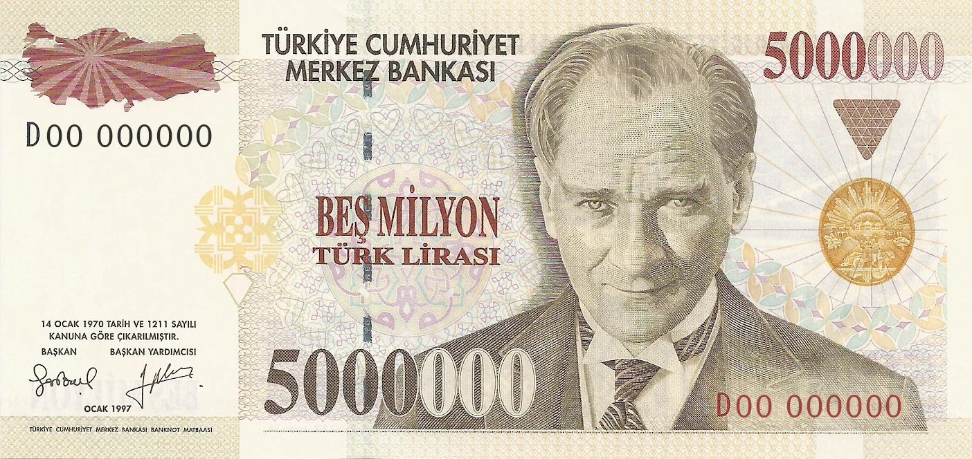 5 Milyon Türk Lirası